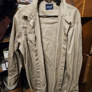 Wrangler Khaki Long Sleeve Shirt